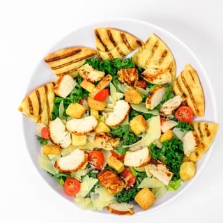 kale chicken caesar salad