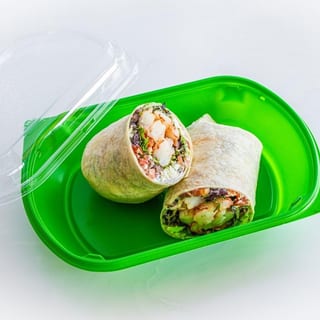 greek shrimp wrap
