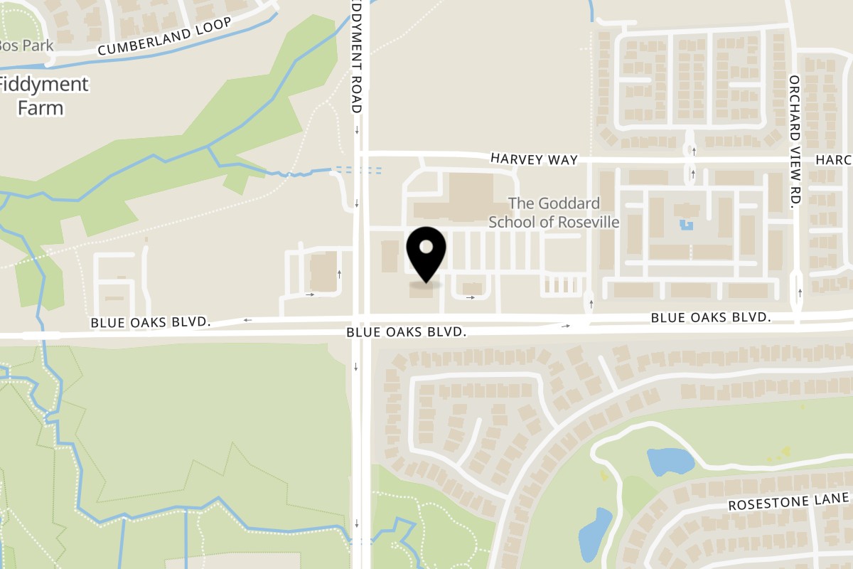 Map showing the location of Garden of Eat'n Blue Oaks on 2000 Blue Oaks Blvd in Roseville